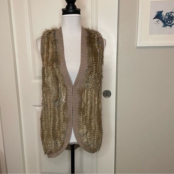 Joie Rabbit Fur Vest size Medium - Picture 11 of 15